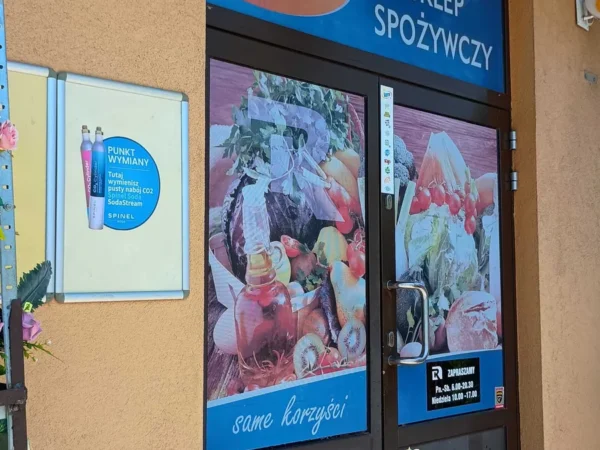 Wejście do punktu wymiany nabojów CO2 Rabat Detal przy Czajowice, Władysława Łokietka 47, Czajowice