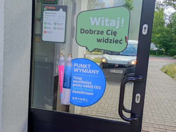 Wejście do punktu wymiany nabojów CO2 HANDEL ARTYKUŁAMI SPOŻYWCZO-PRZEMYSŁOWYMI GRZEGORZ LISOŃ przy ul. Joanny 14B, Ruda Śląs