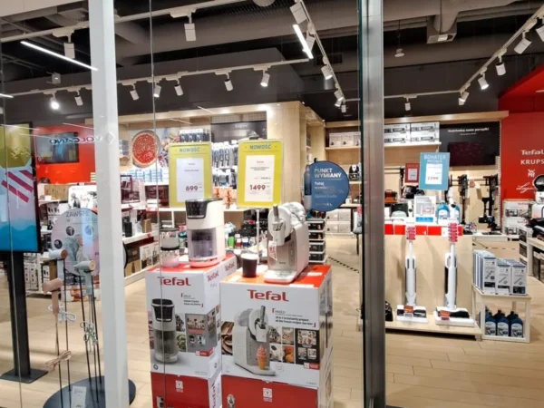 Wnętrze punktu wymiany nabojów CO2 Sklep Tefal Gliwice, ul. Rybnicka 205, Glwiice