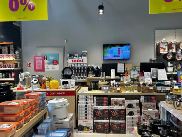 Wnętrze punktu wymiany nabojów CO2 Sklep Tefal Łomża, al.Legionów 46, Łomża