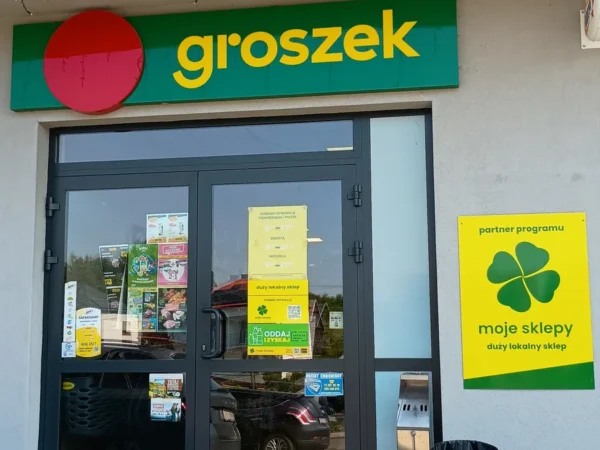 Wejście do punktu wymiany nabojów CO2 Sklep Groszek przy Bodzanów 501, 32-020 Bodzanów, Bodzanów