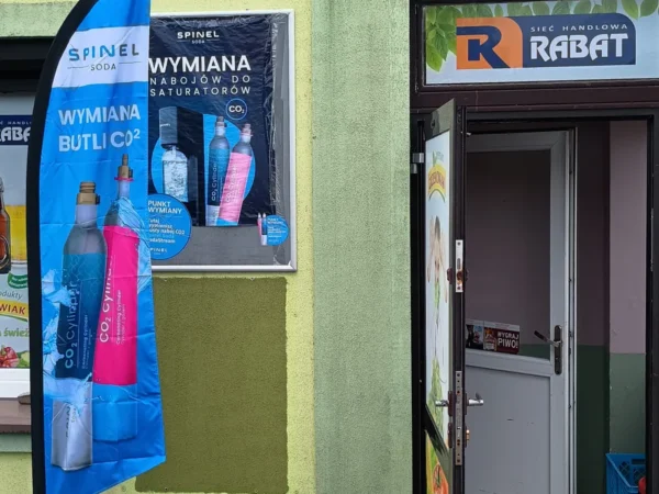 Wejście do punktu wymiany nabojów CO2 SKLEP SPOŻYWCZY JADWIGA BIAŁEK przy ul. Lubrzanka 34, Kielce