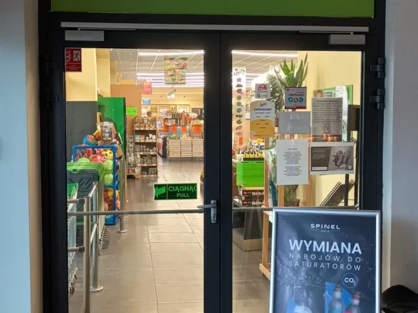 Wejście do punktu wymiany nabojów CO2 DC Barwałd Górny przy Barwałd Górny 310a, Barwałd Górny