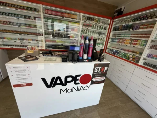 Wnętrze punktu wymiany nabojów CO2 VapeManiacy Jarocin Kościuszki Kaufland, Tadeusza Kościuszki 16A, Jarocin