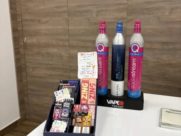 Naboje CO2 Spinel Soda dostępne w punkcie VapeManiacy Kalisz Kaufland, ul. Batalionu Parasol 8, Kalisz