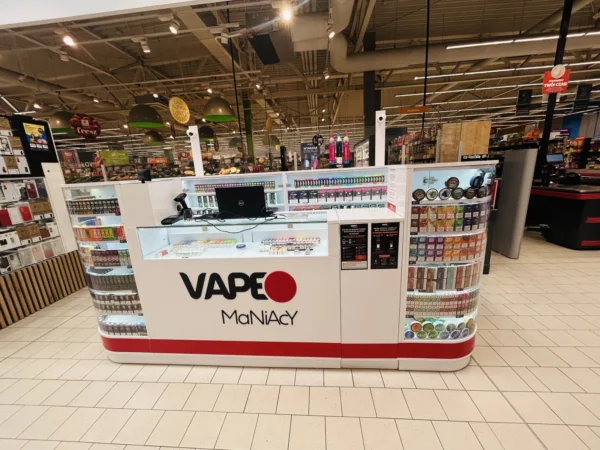 Wnętrze punktu wymiany nabojów CO2 VapeManiacy Koło Kaufland, Kolejowa 3, Koło