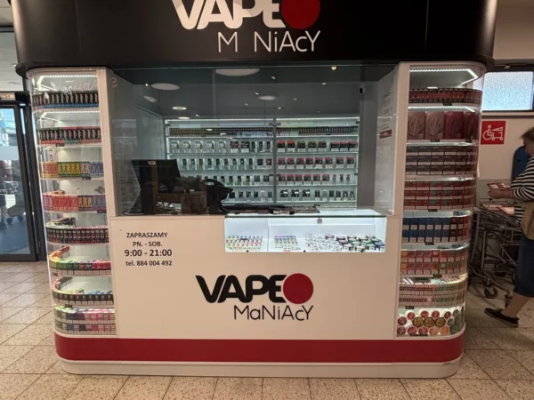 Wejście do punktu wymiany nabojów CO2 VapeManiacy Bielsko Biała Kaufland przy Generała Władysława Andersa 81, Bielsko Biała