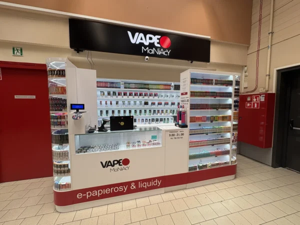 Wejście do punktu wymiany nabojów CO2 VapeManiacy Końskie Kaufland przy Lipowa 12, Końskie