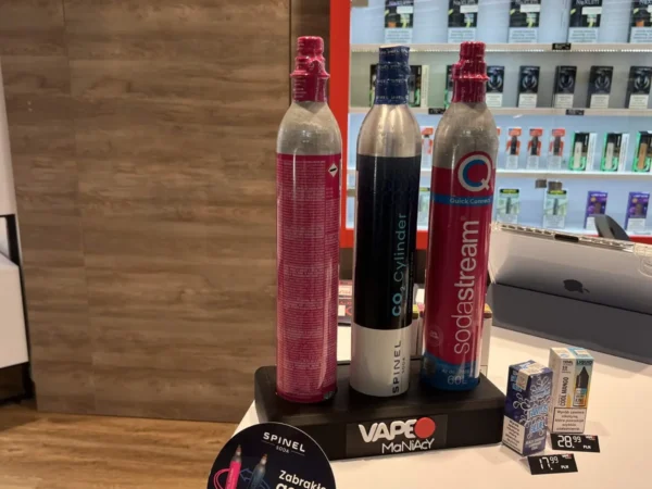 Naboje CO2 Spinel Soda dostępne w punkcie VapeManiacy Łomianki Auchan, Brukowa 25, Łomianki