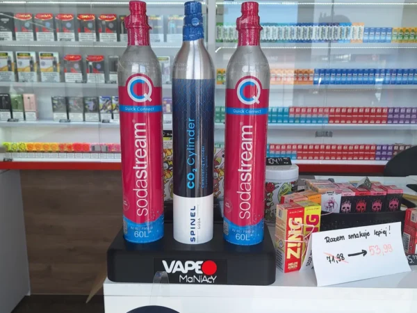 Naboje CO2 Spinel Soda dostępne w punkcie VapeManiacy Myślenice Dekada, Słoneczna 2D, Myślenice