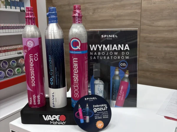 Wnętrze punktu wymiany nabojów CO2 VapeManiacy Oborniki Wielkopolskie Kaufland, Młyńska 7, Oborniki Wielkopolskie