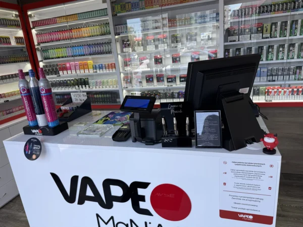 Wnętrze punktu wymiany nabojów CO2 VapeManiacy Rumia Kaufland, Generała Henryka Dąbrowskiego 70, Rumia