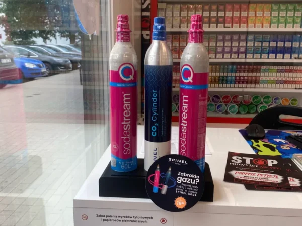 Naboje CO2 Spinel Soda dostępne w punkcie VapeManiacy Szczecin Outlet Park, Andrzeja Struga 42, Szczecin
