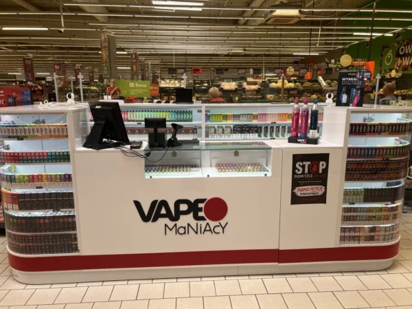 Wejście do punktu wymiany nabojów CO2 VapeManiacy Tarnobrzeg Kaufland przy Sienkiewicza 48, Tarnobrzeg