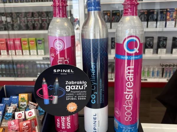 Naboje CO2 Spinel Soda dostępne w punkcie VapeManiacy Chojnice Kaufland, Obrońców Chojnic 1, Chojnice