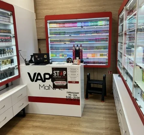 Wnętrze punktu wymiany nabojów CO2 VapeManiacy Zduńska Wola Kaufland, Opiesińska 6, Zduńska Wola