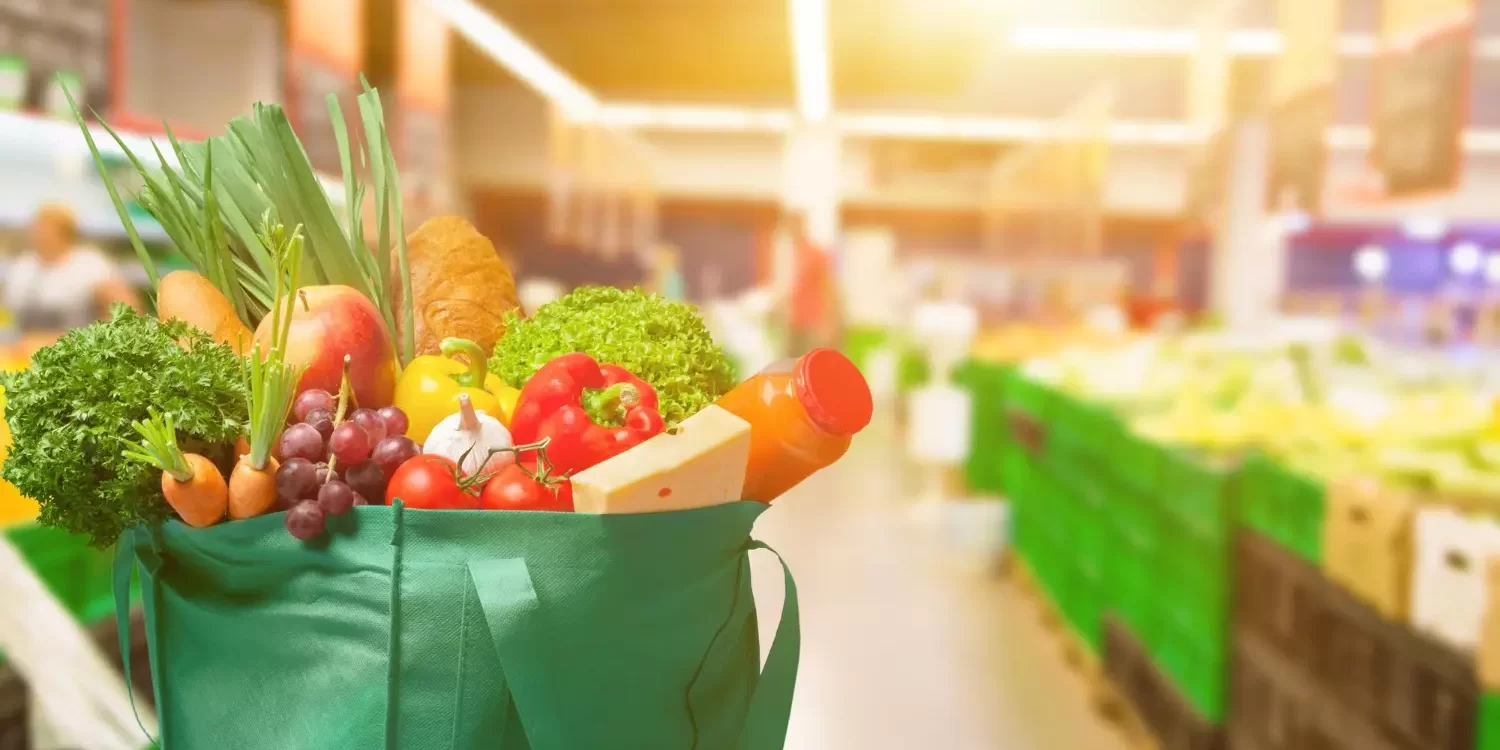 torba na zakupy warzywa sklep spożywczy